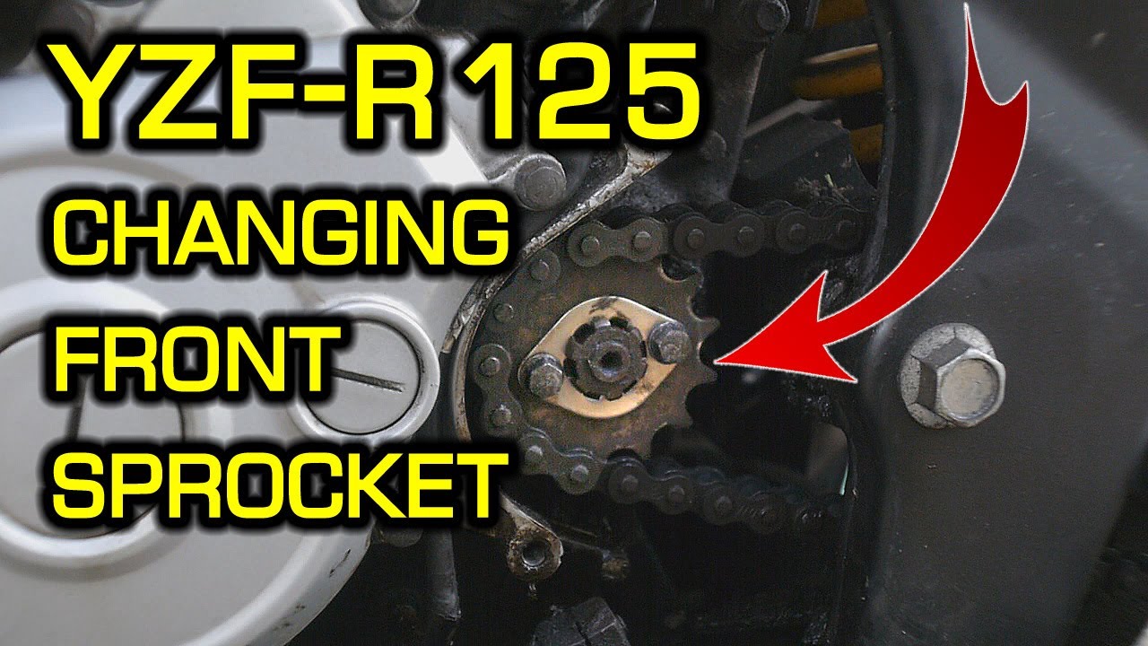 YZF-R125 changing front sprocket - YouTube