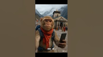 Monkey Vlog In Kedarnath 🔥😍 #ai #monkey #vlog #monkeyvlog