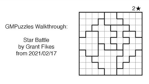 GMPuzzles - 2021/02/17 - Star Battle by Grant Fikes