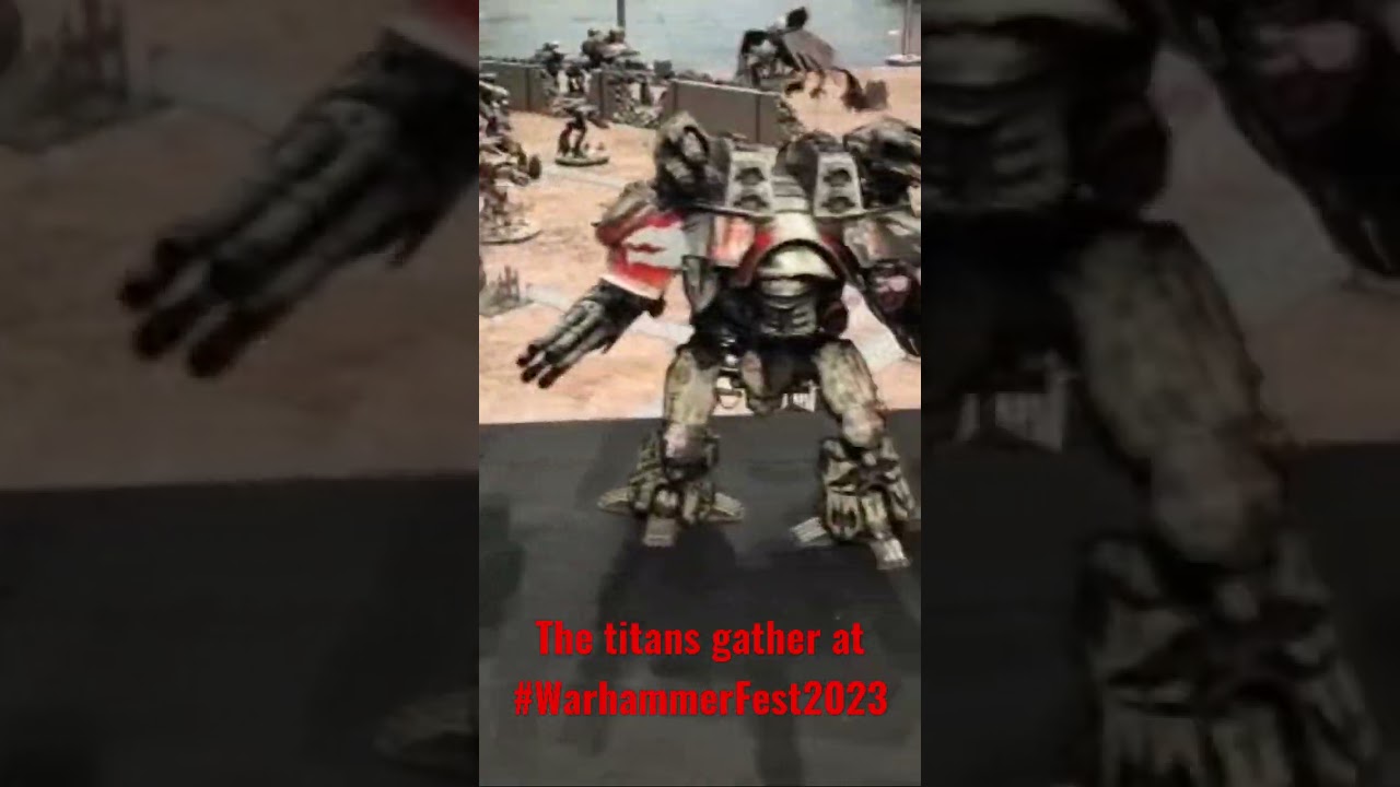 The titan walk parade at WarhammerFest 