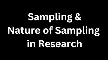 Sampling | Nature of Sampling | Unit # 4 | Research Methods in Education | B.Ed. 1.5 2.5 4 | M.Ed.