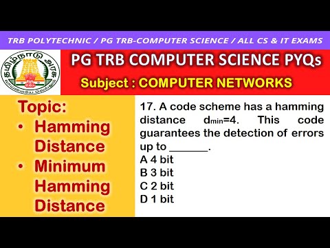 HammingDistance MinimumHammingDistance Tamil /PG TRB ComputerScience / TRB PolytechnicCSE /PG TRB CS