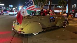 East Los Angeles Lowrider Classic Car Cruising Down Whittier