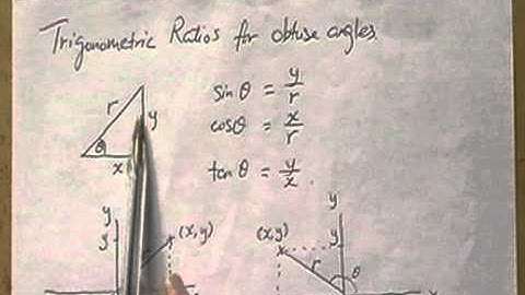proof sine, cosine obtuse angle