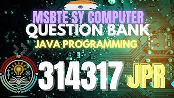 🖥️ 314317 JPR JAVA PROGRAMMING| QUESTION BANK | MSBTE | SY COMPUTER | 70/70✅
