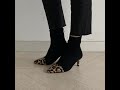 윈터 스판 호피 가죽(기모) 스웨이드 앵클부츠힐 (6.5cm)