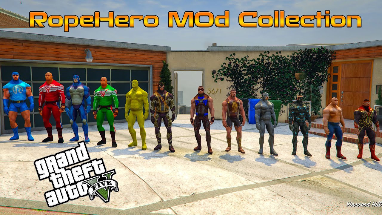 GTA 5 MODS BIGGEST ROPE HERO COLLECTION EVER YouTube