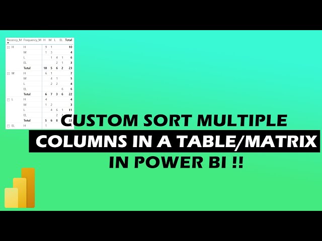 How To Sort A Table By Multiple Columns In Power Bi - Infoupdate.org