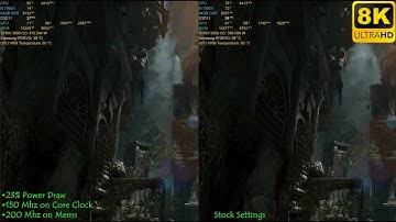 Rise of the Tomb Raider 8K Benchmark || ASUS STRIX 3090 OC Stock VS  OVERCLOCK