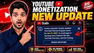 Action required: Accept updated YouTube Partner Programme terms by 31 January 2027