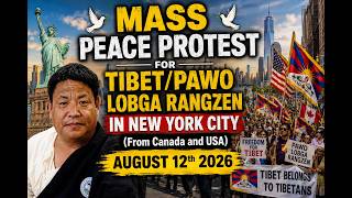 MASS PROTEST IN NEW YORK 3000 TIBETAN AMERICAN CANADIAN UNITED IN NEW YORK CITY