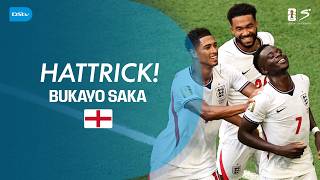 Bukayo Saka hattrick vs. France