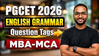 PGCET 2026 - MBA MCA 2026 | English Question Tags #pgcetexam2026