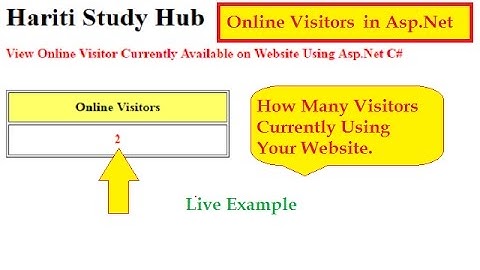 How to Display Online Visitors on Your Website in Asp.net C# | Hindi | Online Learning Classes