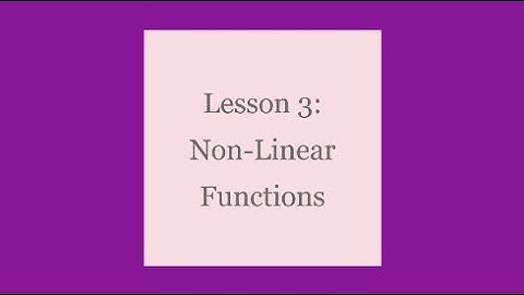 Week of 6/1 Lesson 3: Non-Linear Functions (M8)
