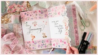 Plan With Me: January 2023 Bullet Journal  Romantic Floral Theme Set Up