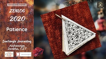 31Days of Zentangle Journaling - Tangle Patience - String-2 with CZT Aishwarya Darbha