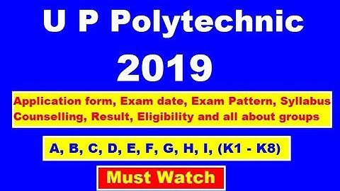 UP Polytechnic 2019 | Exam pattern, syllabus, eligibility of up polytechnic 2020