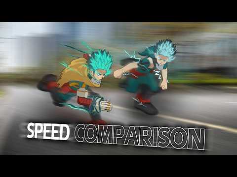 Midoriya Izuku/Deku Speed Comparison