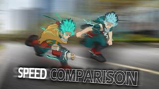 Full Midoriya Izuku/Deku Speed Comparison Update