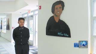 Hampton fifth graders create murals of Virginia civil rights activists