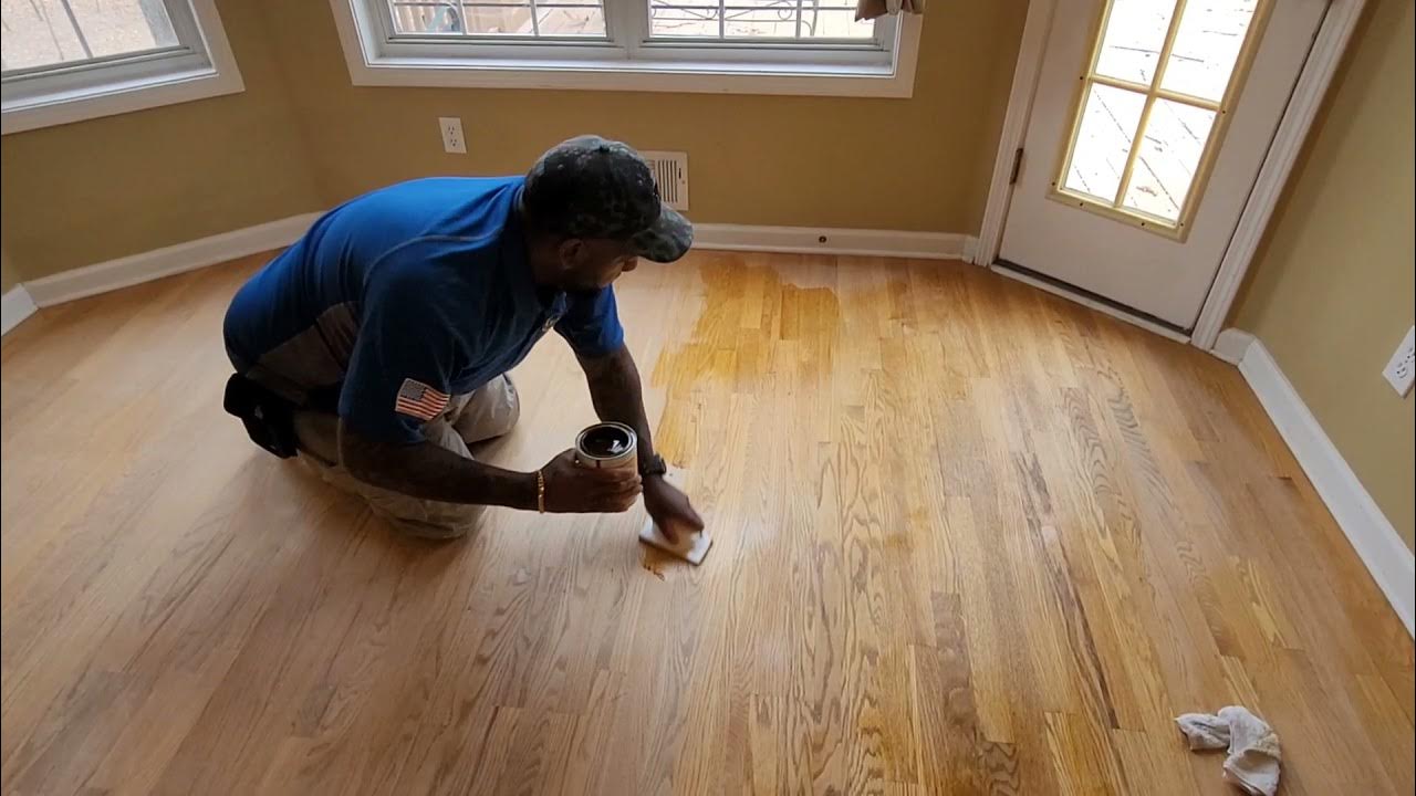 Screening & Recoating solid hardwood floors with color correction YouTube