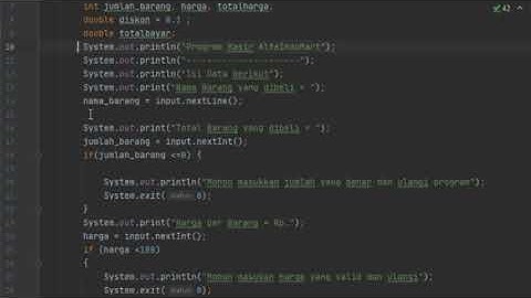 Program Sederhana Kasir AlfaIndomart