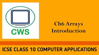 ch 6 Arrays Introduction