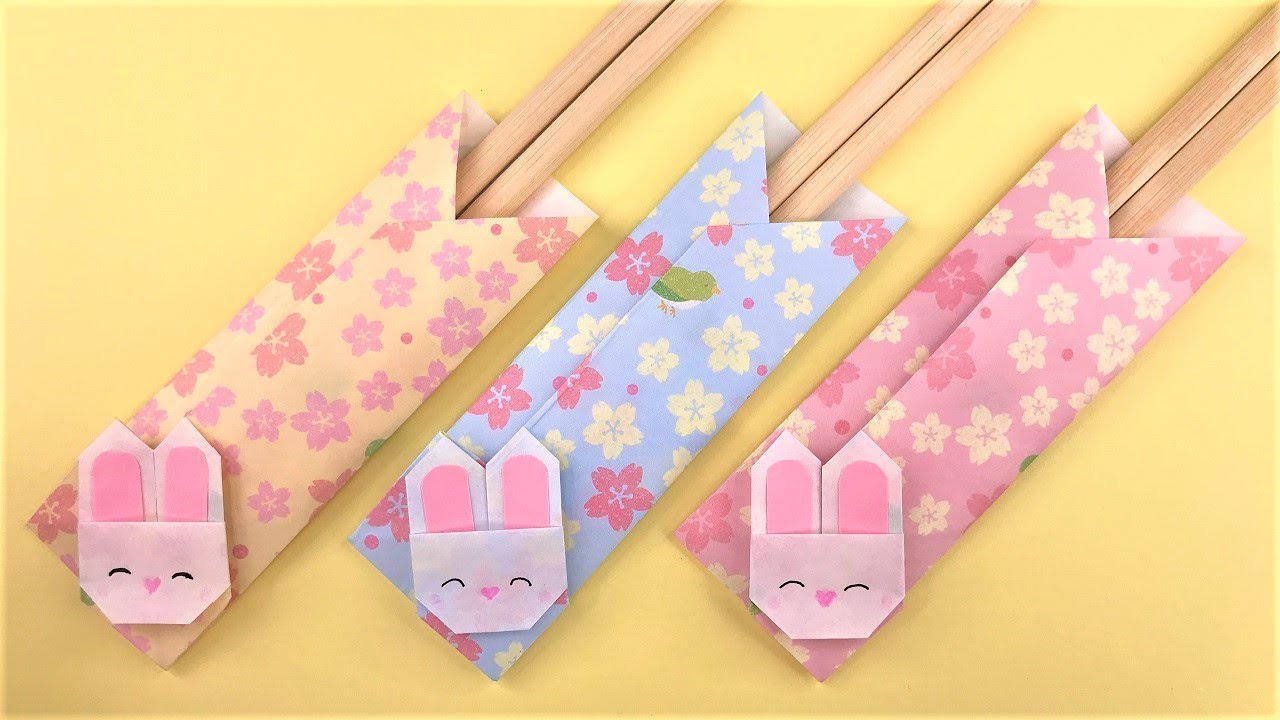 折り紙 】ウサギの箸袋 簡単な折り方 Origami Bunny (Rabbit