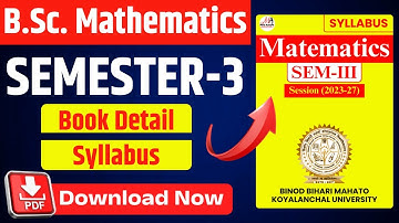 Maths Major SEM-3 (2023-27) BBMKU | Syllabus & Book Details | Complete Video