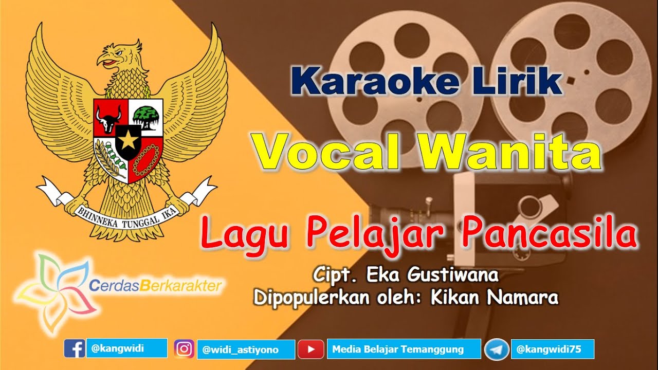 Karaoke (Minus One) Lirik Lagu Pelajar Pancasila Vocal Wanita - YouTube
