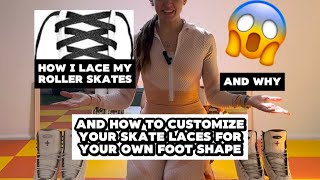 How To Lace Up Roller Skates For Your Own Foot Shape 🛼💥 #rollerskates #laces #lacing #rollerskating