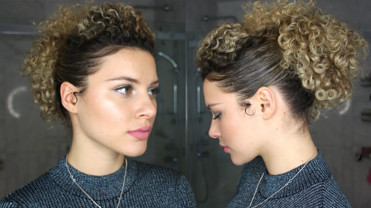 SIMPLE 5 MINUTE CURLY HAIR UPDO ON MEDIUM LENGTH CURLY HAIR NO HEAT YouTube SIMPLE 5 MINUTE CURLY HAIR UPDO ON MEDIUM LENGTH CURLY HAIR NO HEAT YouTube
