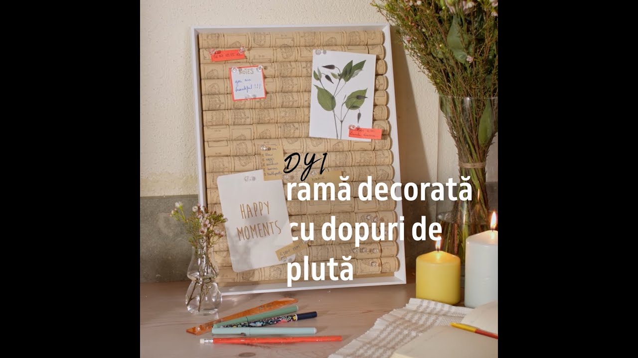 Aucham DIY: Cum se face o ramă decorată cu dopuri de plută