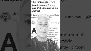 Bionic eye restores blindness. #eyehealth #eye-research #eyehealthmatters