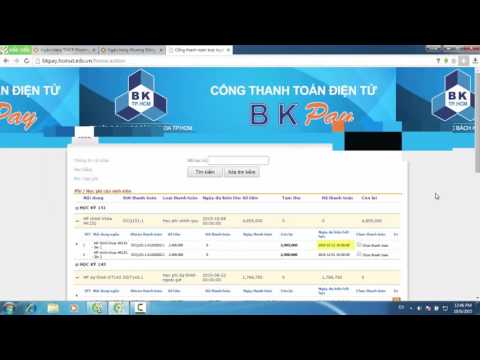 Video HƯỚNG DẪN THANH TOÁN HỌC PHÍ ONLINE ĐH BK TPHCM... - youtube
