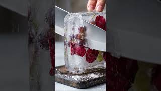 Satisfying Ice Block Cutting With Hidden Fruit! (Pure ASMR)