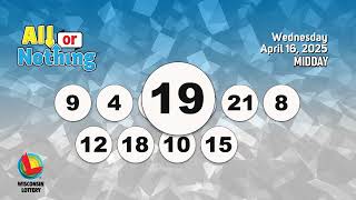 Wisconsin Lottery Midday Draw 04/16/2025