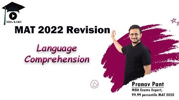 MAT 2022 Revision - Language Comprehension | Tricks and Tips to Solve Fast | MBA Karo