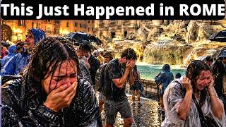Rome Italy, This Just Happened in Rome Again, Current Situation at The Trevi Fountain,