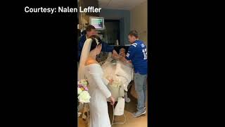 Daughter takes wedding vows at dying father's hospital bedside