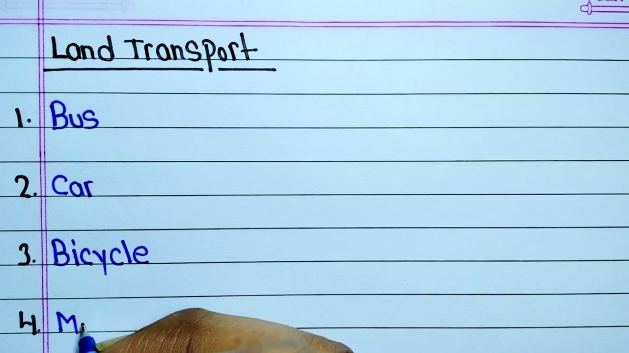 Land Transport name | Name of Transport | Land Transport | Transport Name | Means of Transport 