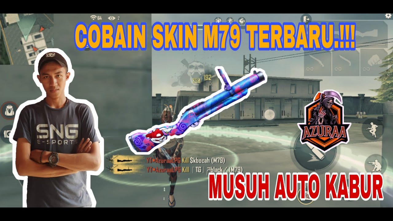 #freefire NYOBAIN SKIN M79 TERBARU.!!, MUSUH AUTO KABUR? - YouTube