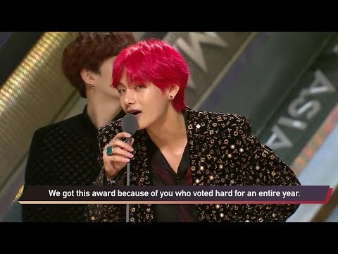 [ENG SUB] 2018 MAMA - BTS Acceptance Speech 'Mwave Global Choice'