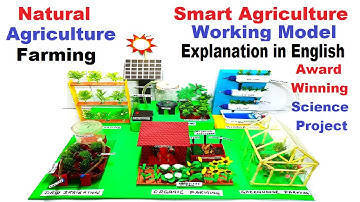 agriculture working model (hydroponics - solar - greenhouse - drip irrigation) explanation english