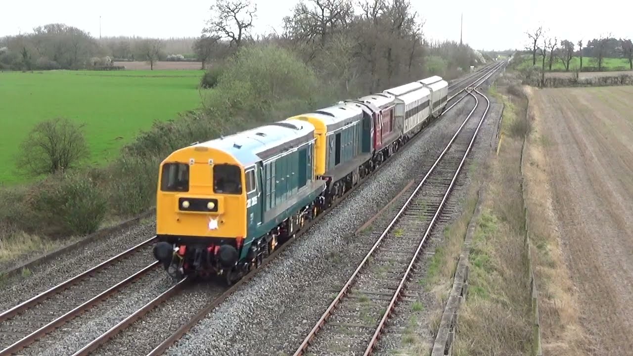 20205, 20189 & 20142 northbound at Spetchley 23-03-24