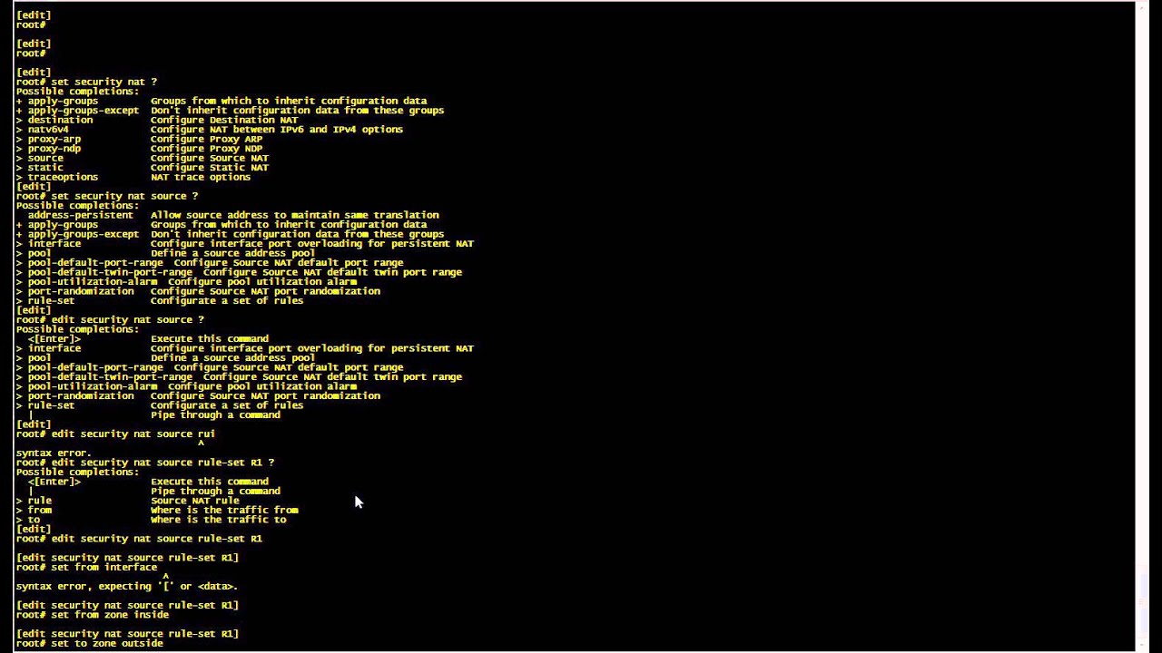 Juniper SRX GNS3 Source NAT Destination NAT Security Zones Policies