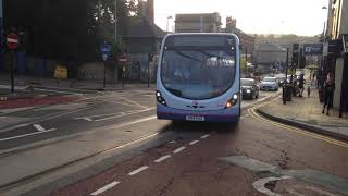 First Sheffield X First Oldham 47469 arriving Hillsborough Interchange