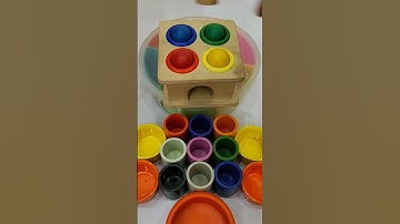 Smashing Wooden balls sorting ASMR #shorts