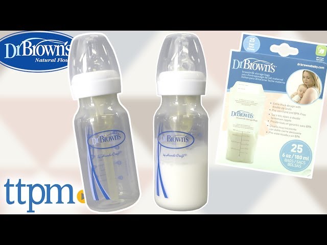 Breast to Bottle Feeding Set and Breastmilk Storage Bags from Dr. Brown's 